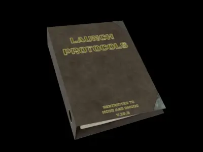 Military Binders and Files Low-poly 3D model