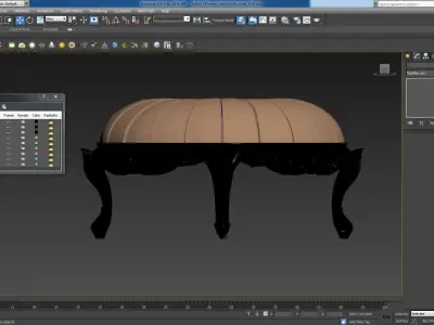Tufted ottamon jumbo collections 3D model