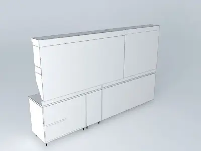 Kit115 Desk wall by Alex Marques Free 3D model
