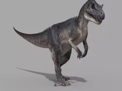 Real Animated Allosaurus - 8K 3D model