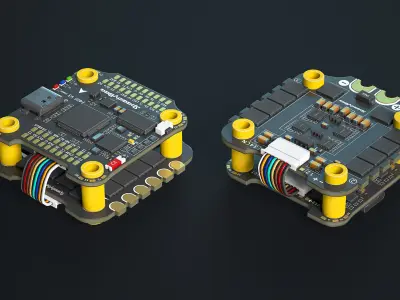 FPV Drone Parts Set Vol 1  Low-poly 3D model