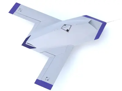 Boeing X-45A - THE SILENT STEALTH REAPER - Low-poly 3D model