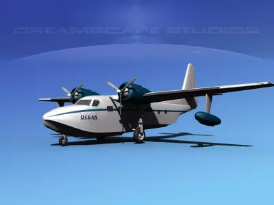 Grumman G-73 Mallard Ocean Intl 3D model
