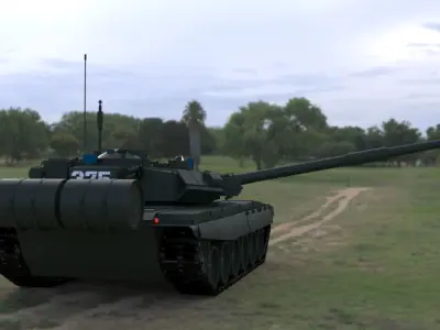 High-Quality T90A Main Battle Tank 3D Model Low-poly 3D model