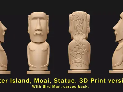 Moai Easter Island Statue 3D print model