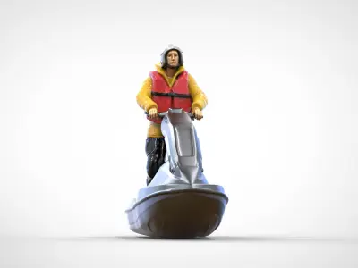 N11 Captain Royal National Lifeboat Institution RNLI Rescue crew 3D print model