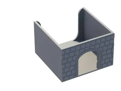 Medieval Castle Pen and Note Holder Free 3D print model