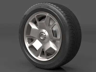 Realistic Wheel Tire 7 3D model