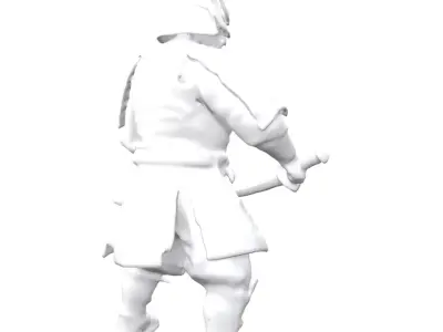 Samurai 3D model Low-poly 3D model