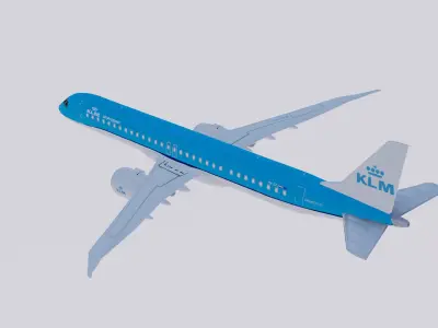Embraer E-195 E-Jets E2 KLM 3D model