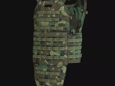Military Vest A Low-poly 3D model