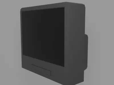 Television tv monitor Free low-poly 3D model