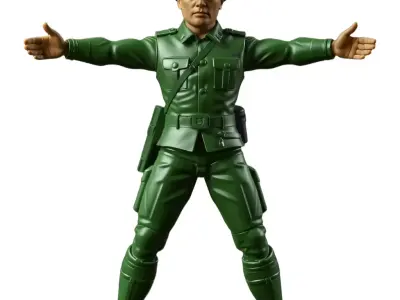 Green Soldier Figurine model pack Low-poly 3D model