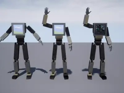 Doorways 97 Rigged Character Model Free low-poly 3D model