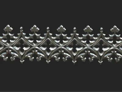 Gothic ornament 10 Low-poly 3D model