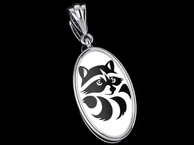 raccoon pendant Free 3D print model