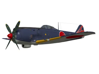 Nakajima Ki-84 Hayate 3D model