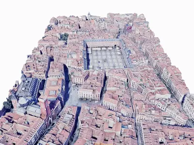 Plaza Mayor Madrid Low-poly 3D model