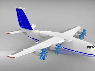 Antonov An-70 aircraft 3D model