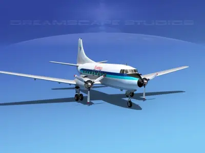 Martin 404 Flamingo 3D model