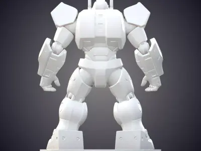 Futuristic Sci-Fi Combat Mech PM-572 3D print model
