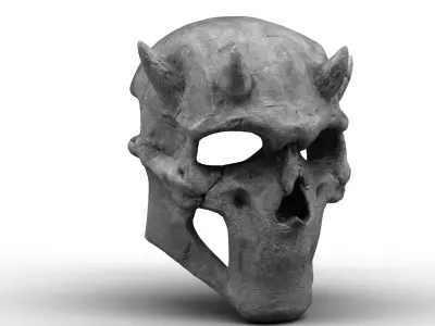 Demon Skull Mask 3D Print Model 3D print model