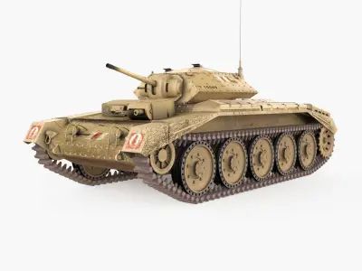 Crusader MK VI Low-poly 3D model