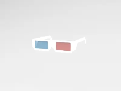 Cartoon 3D Glasses v1 001 Low-poly 3D model