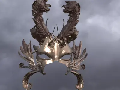 Baroque Elven Mask 3 3D model