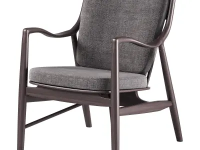 Aalborg Armchair dark gray By DeepHouse 3D model