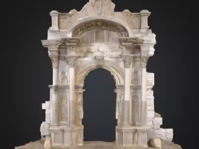 Majestic Ruins Low-poly 3D model