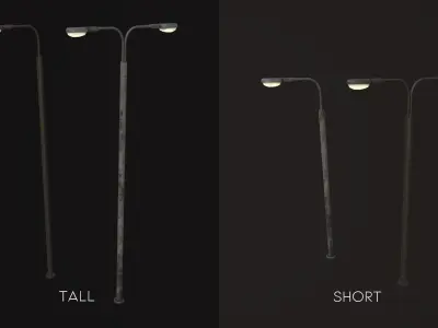 Street Lamps Free low-poly 3D model