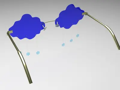 Snowfall Sunglasses 3D model