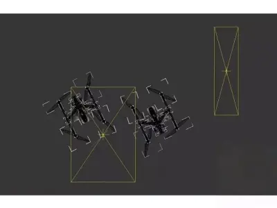 Industry level unmanned aerial vehicles Low-poly 3D model