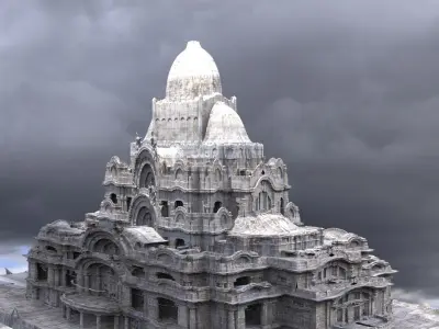 Palace Exterior Oriental Design 2 3D model