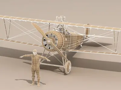 Nieuport 17 Lafayette Escadrille 2 3D model