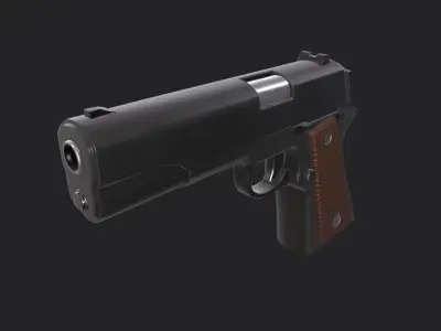 Pistol M1911 - Asset Weapon Free low-poly 3D model