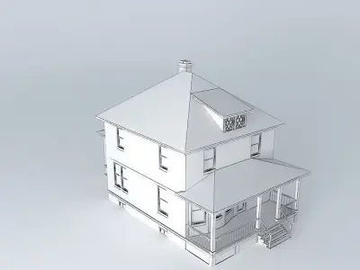 Four Square House Free 3D model