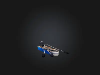 Water Rower Tank Low-poly 3D model