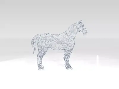 Horse Wireframe 3D model