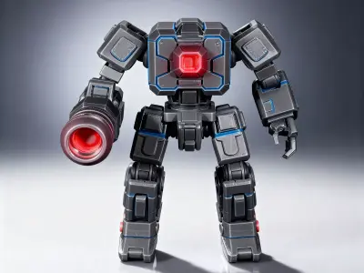 Jet Arm Robot Futuristic 3D Model  Sci Fi Printable Design 3D print model