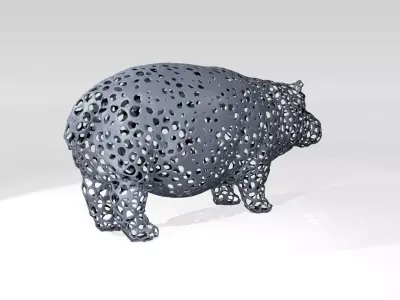 Hippo Voronoi 3D model