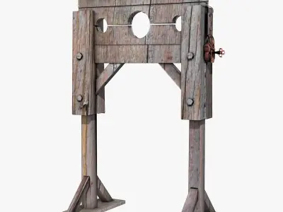 Wooden Guillotine 3D model