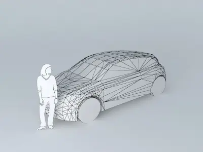 Car NEG template monospace Free 3D model