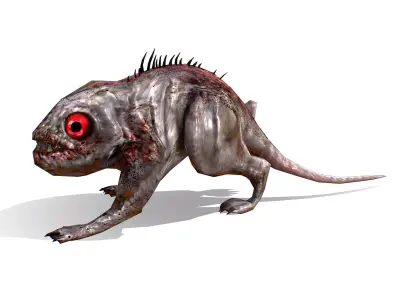 Rat Monster Zombie - Animated Low-poly 3D model