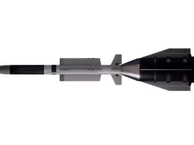 Aster 15 anti-aircraft missiles 3D model