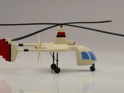 Toy helicopter based on Kamov Autogyro 3D model