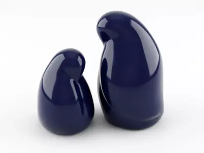 Resting Bird Figures 3D model