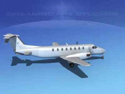 Beechcraft B1900C Bare Metal 3D model
