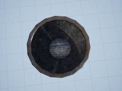 Wood Barrel 3D Model 3D model